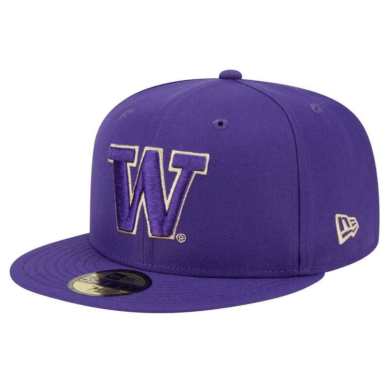 ニューエラ レディース アクセサリー 帽子 Mens New Era Purple Washington Huskies 59FIFTY Fitted Hat Wsh Purple パープル