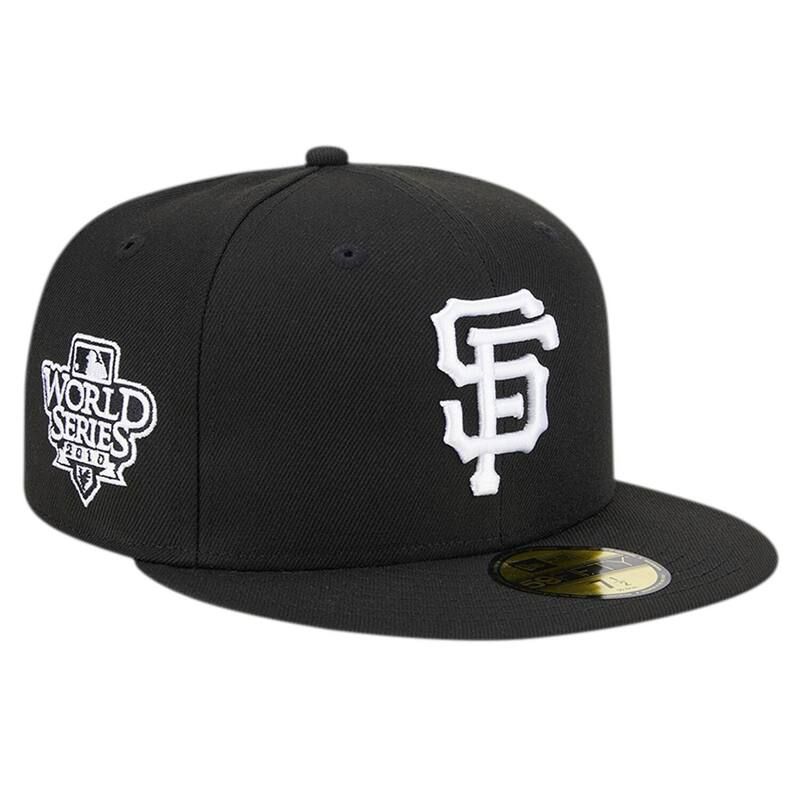 ニューエラ レディース アクセサリー 帽子 ロゴ Mens New Era Black San Francisco Giants Logo 59FIFTY Fitted Hat Gnt Black ブラック