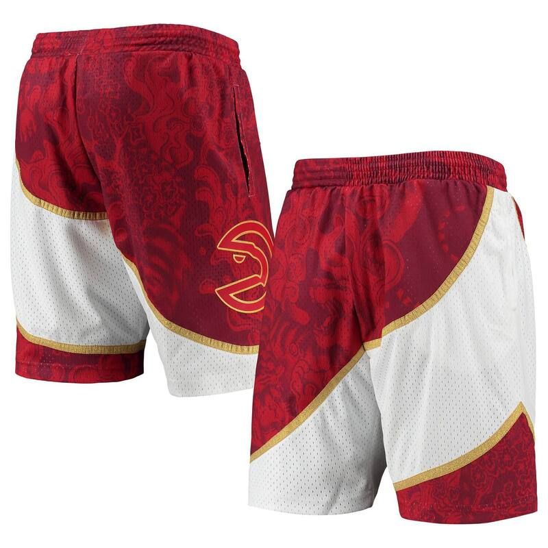 ミッチェルネス レディース ボトムス ハーフパンツ・ショーツ ショートパンツ Mens Mitchell Ness Red Atlanta Hawks Hardwood Classics Lunar New Year Swingman Shorts Haw R