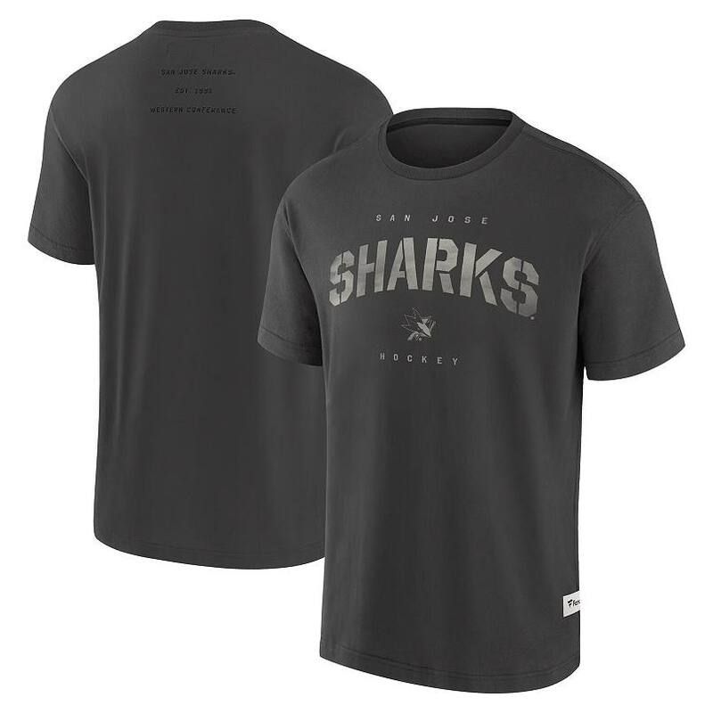 ファナティクス メンズ トップス Tシャツ Mens Fanatics Charcoal San Jose Sharks Elements Weathered Tonal Future Ground TShirt No Color チャコール