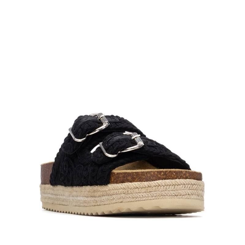 リフレッシュ レディース シューズ サンダル Womens Refresh Collection Double Strap Buckle Flat Sandals 175013 Black ブラック