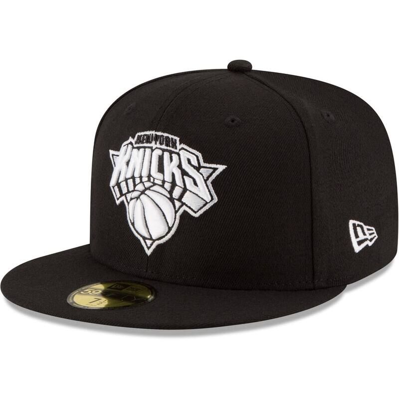 ニューエラ レディース アクセサリー 帽子 ロゴ Mens New Era Black New Yorknicks Black White Logo 59FIFTY Fitted Hat Kni Black ブラック