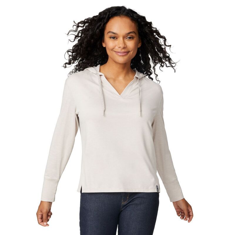 フリー カントリー レディース アウター ニット・セーター Vネック パーカー Free Country Womens Cloud Knit VNeck Hoodie Birch