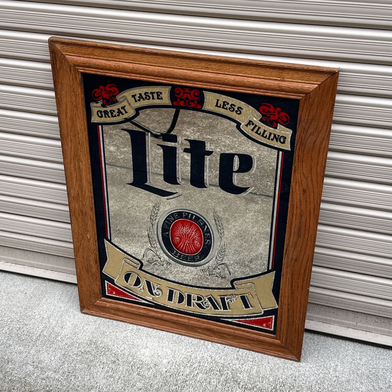 Miller Lite（ミラーライトビール）ヴィンテージ大型パブミラービール 1980s