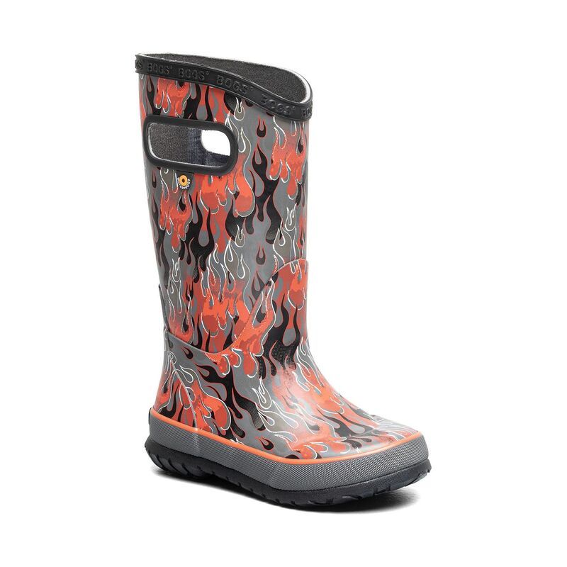 ボグス レディース シューズ ブーツ・レインブーツ Bogs Kids Waterproof Rain Boots Fire Flame
