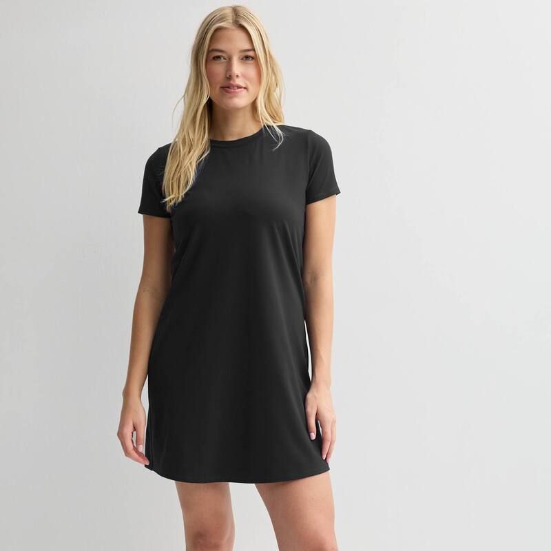 Tek Gear レディース トップス ワンピース Tシャツ Womens Tek Gear Essential SoftShirt Dress Mineral Black ブラック