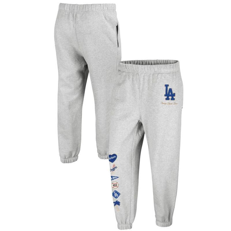フォーティセブンブランド レディース ボトムス カジュアルパンツ 47 Brand Womens 47 x Stoney Clover Lane Heather Gray Los Angeles Dodgers Venice Jogger Pants Lad