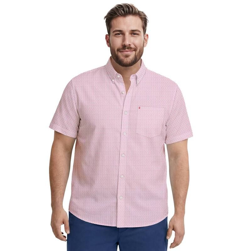 アイゾッド レディース トップス Tシャツ ボタンダウン トール ダウン Big Tall IZOD Breeze Short Sleeve Button Down Shirt Pink Lemonade ピンク