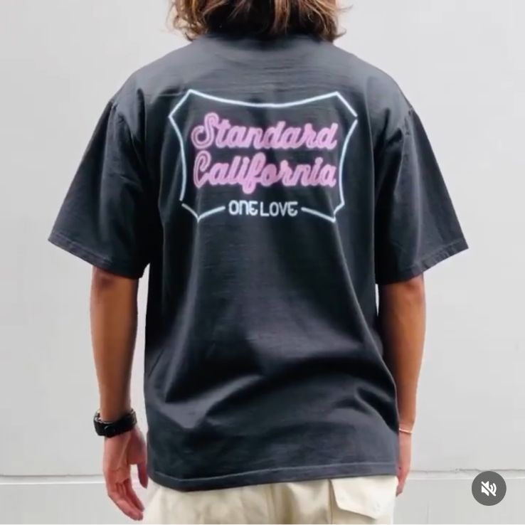 スタンダードカリフォルニア SD Heavyweight Neon Sign Logo T 