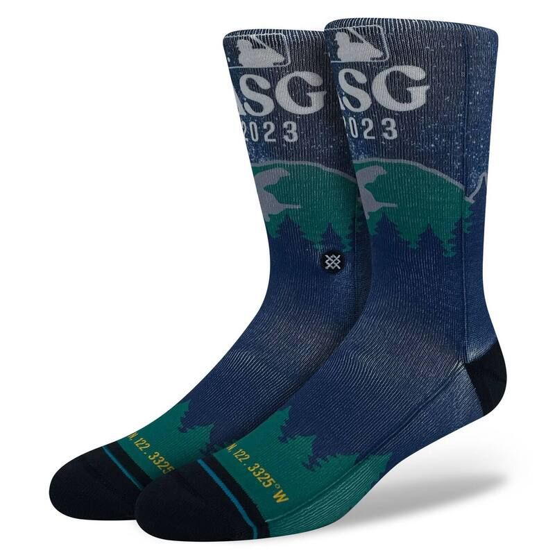 スタンス レディース アンダーウェア 靴下 ダービー Menstance Navy 2023 MLB AllStar Game Home Run Derby Galaxy Crew Socks Mlb Navy ネイビー