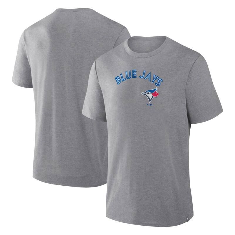 ファナティクス レディース トップス Tシャツ Mens Fanatics Heather Gray Toronto Blue Jays Play Tribute TriBlend TShirt Jay Grey グレー