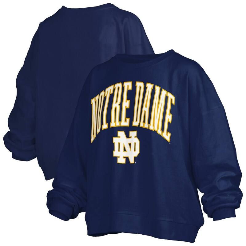 プレスボックス レディース トップス Tシャツ プラスサイズ スウェット Womens Pressbox Navy Notre Dame Fighting Irish Plusize Nelson Janise Sweatshirt Ntd Navy ネイビー