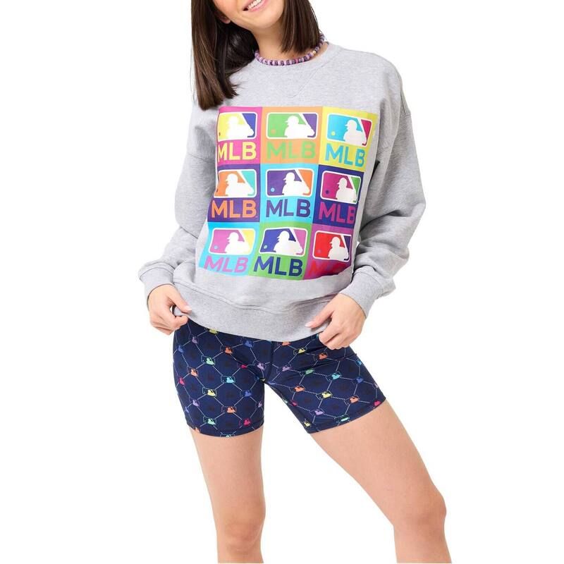 テレズ レディース トップス Tシャツ スウェット Womens Terez Gray MLB Classic Oversized Pullover Sweatshirt Mlb Grey グレー