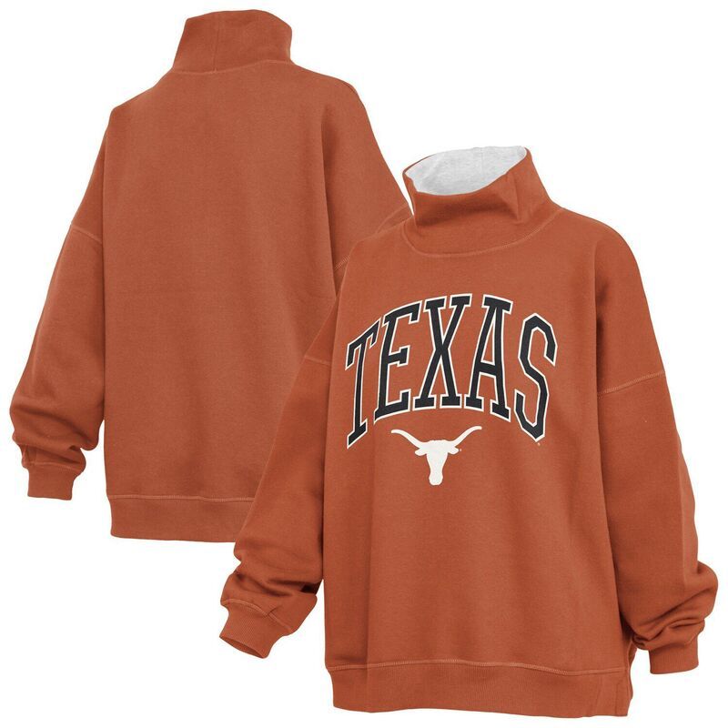 プレスボックス レディース トップス Tシャツ モックネック スウェット Womens Pressbox Texas Orange Texas Longhorns Oversized Mock Neck Sweatshirtex Multi マルチカラー