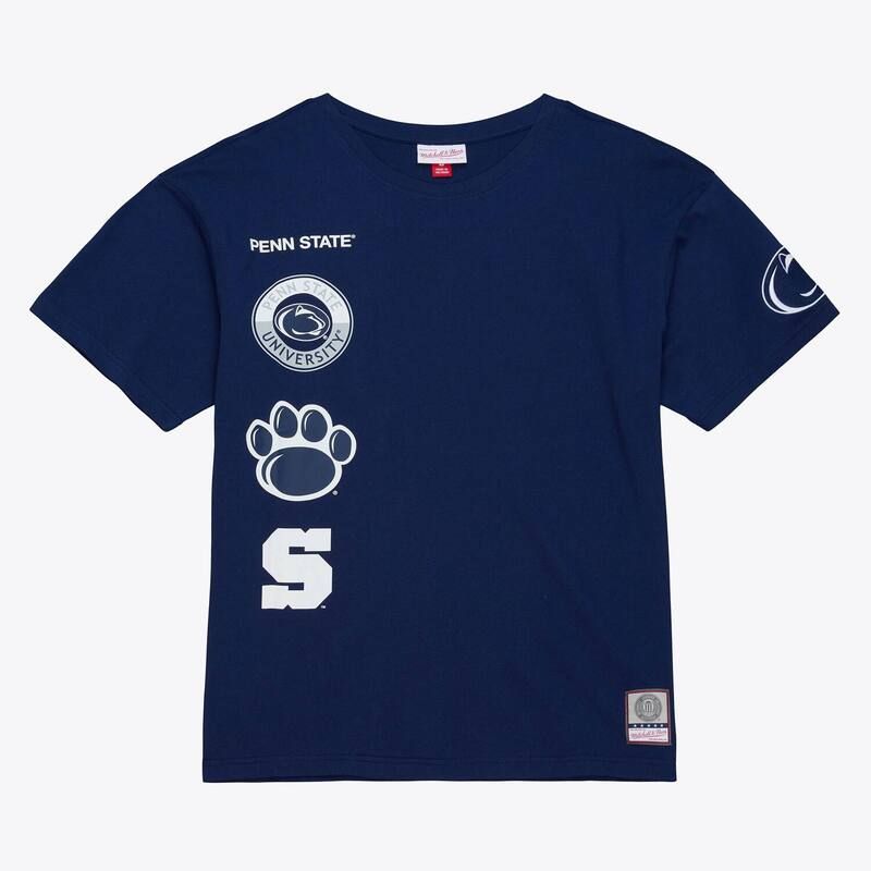 ミッチェルネス レディース トップス Tシャツ Mens Mitchell Ness Navy Penn State Nittany Lions Double Clutch Premium TShirt Pst Navy ネイビー