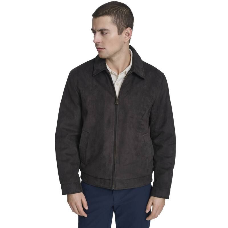 ドッカーズ レディース アウター ジャケット・ブルゾン スエード ダウン Mens Dockers Faux Suede Laydown Collar Jacket Licorice