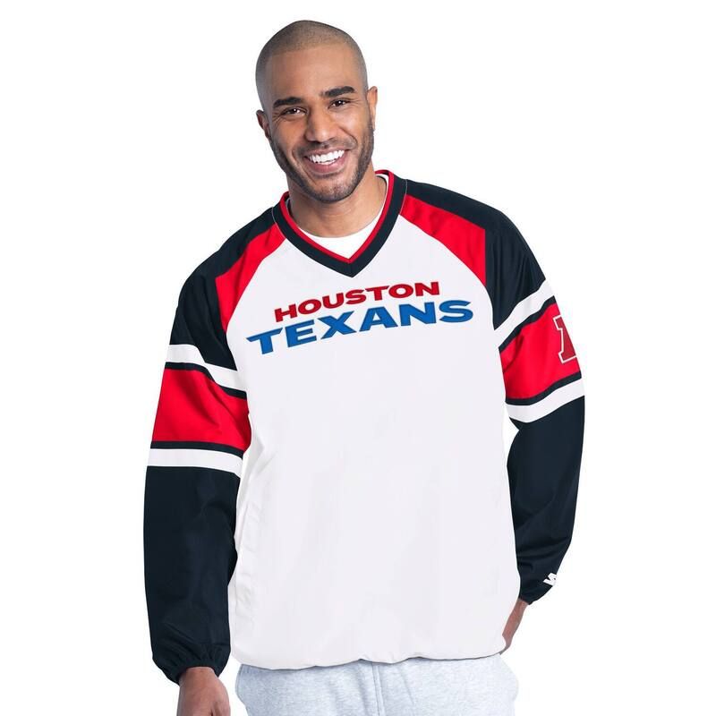 スターター レディース トップス Tシャツ ジャケット Menstarter White Houston Texans Infield Play Raglan Pullover Jacketxs White ホワイト