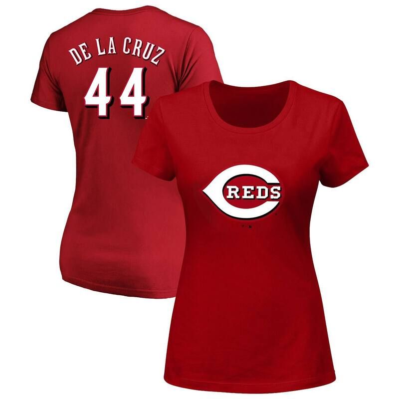ファナティクス レディース トップス Tシャツ プラスサイズ Womens Fanatics Elly De La Cruz Red Cincinnati Reds Plusize Name Number TShirt Red レッド
