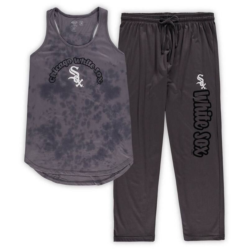 アンブランデッド レディース アンダーウェア ナイトウェア プラスサイズ パンツ ジャージー Unbranded Womens Conceptsport Charcoal Chicago White Sox Plusize Jersey Tank Top Pa