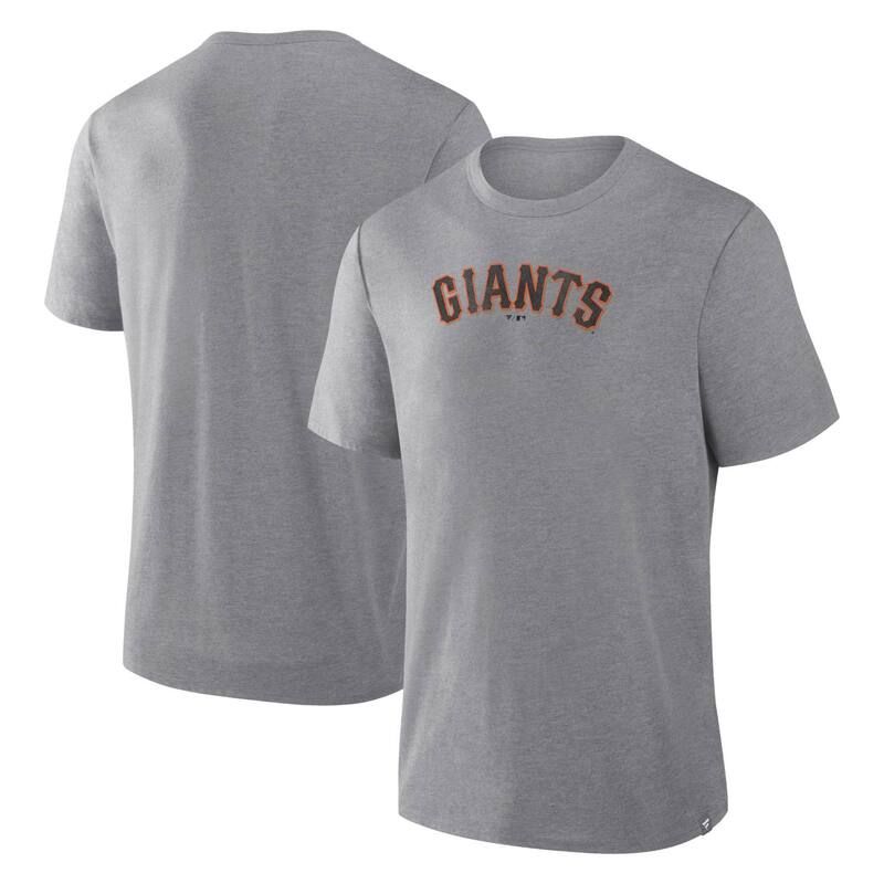 ファナティクス レディース トップス Tシャツ Mens Fanatics Heather Gray San Francisco Giants Play Tribute TriBlend TShirt Gnt Grey グレー