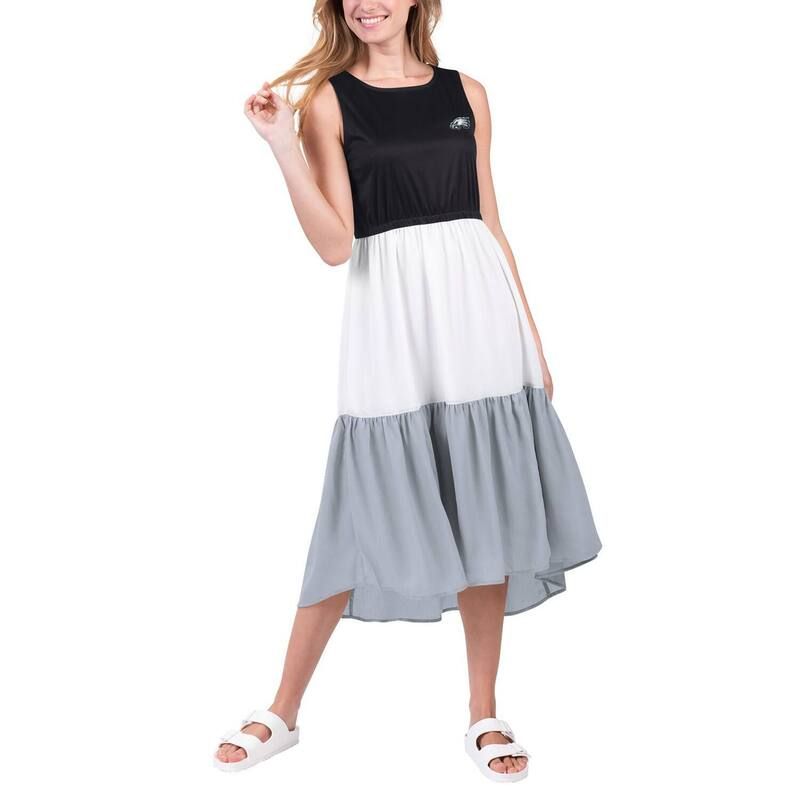 GIII レディース トップス ワンピース カラーブロック Womens GIII 4Her by Carl Banks BlackGray Philadelphia Eagles 12th Inning Colorblock Dress Eag Black
