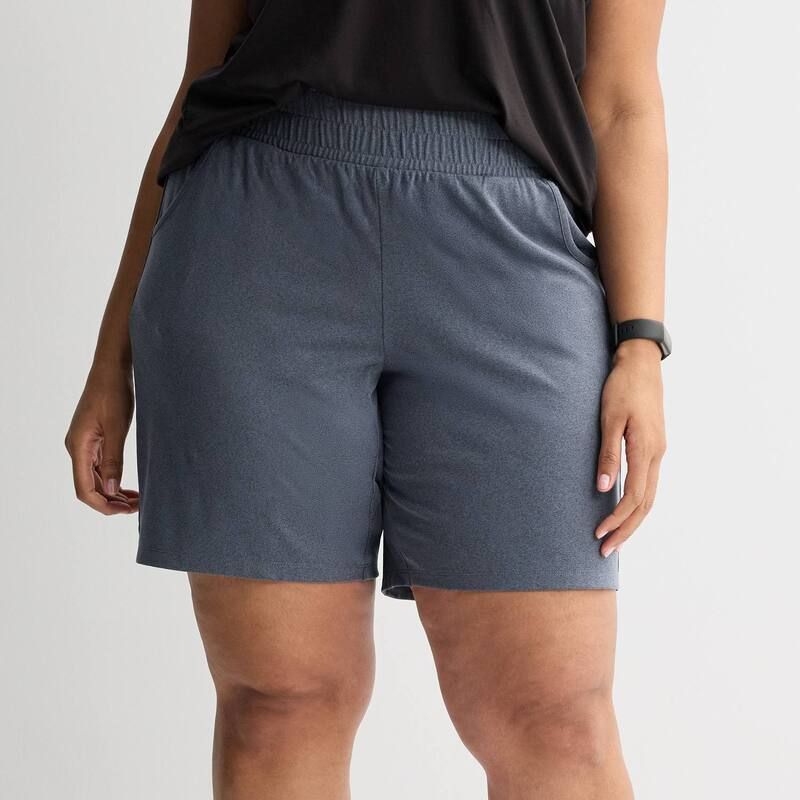 Tek Gear レディース ボトムス ハーフパンツ・ショーツ プラスサイズ ショートパンツ Plusize Tek Gear Essential Soft Relaxed Bermuda Shortslatexture スレート