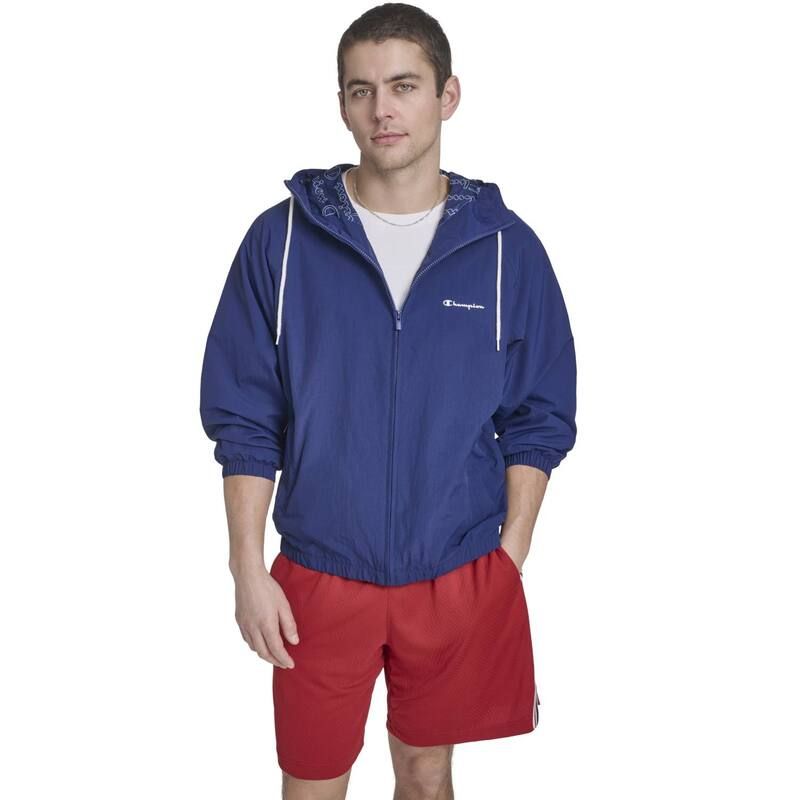 チャンピオン レディース アウター ジャケット・ブルゾン パーカー Mens Champion Packable Windbreaker Hoodie Peacoat