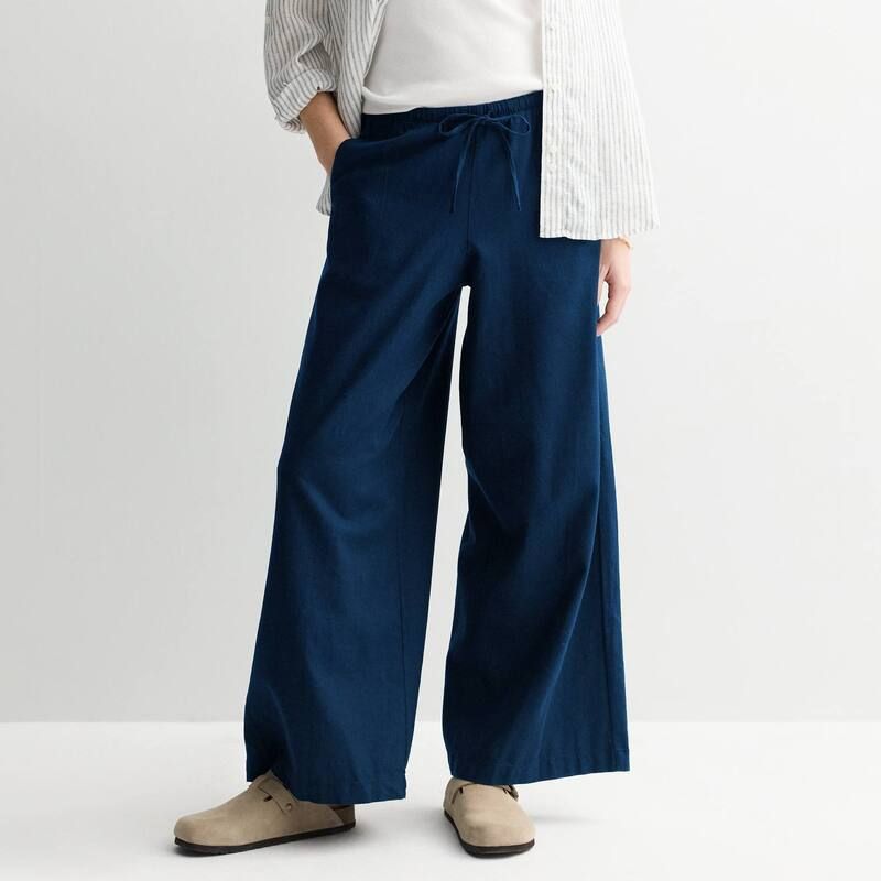 ソノマ レディース ボトムス カジュアルパンツ リネン Womensonoma Goods For Life Mid Rise Linen Pants River Navy ネイビー