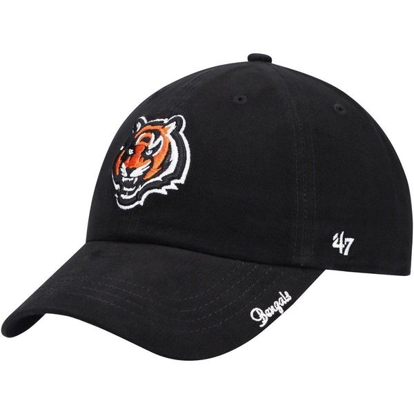 フォーティーセブン レディース アクセサリー 帽子 Womens 47 Black Cincinnati Bengals Miata Clean Uprimary Adjustable Hat Black ブラック