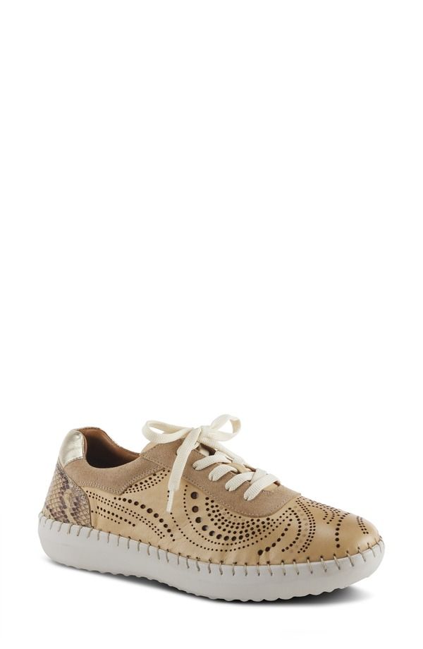 スプリングステップ レディース シューズ スニーカー Spring Step Jumilla Mixed Media SlipOn Sneaker Beige ベージュ