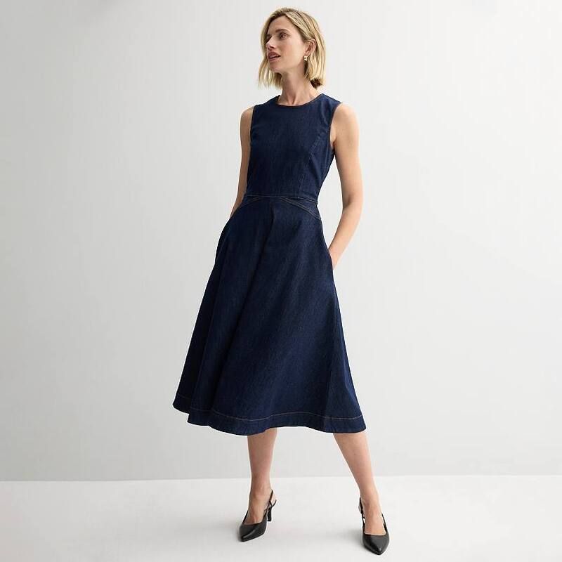 ナインウェスト レディース トップス ワンピース ミディ Womens Nine West Fit and Flare Midi Dress No Color