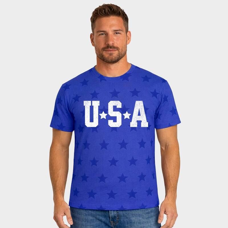 Simply Sage Market レディース トップス Tシャツ Simply Sage Market USA Stars Menshort Sleeve Star Tee Royal