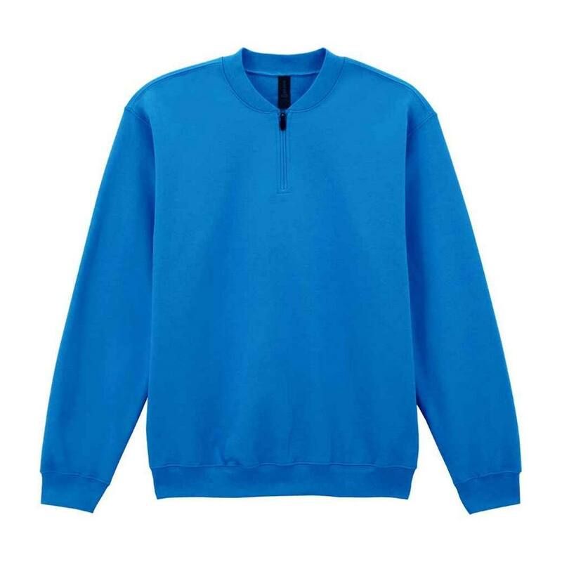 ギルダン レディース アウター ニット・セーター ハーフジップ スウェット シャツ Gildan Unisex Adult Softstyle Midweight Quarter Zip Sweatshirt Royal Blue ブルー
