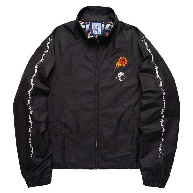 アンブランデッド レディース アウター ジャケット・ブルゾン ナイロン Unbranded Mens Warren Lotas Black Phoenix Suns Barbed Wire FullZip Nylon Jacket Phx Black ブラック