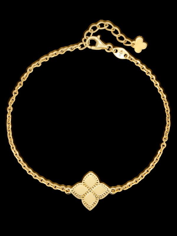 デヴァタ レディース アクセサリー ブレスレット・バングル・アンクレット DEVATA Clover Chain Bracelet in 14K Gold 12mm Yellow Gold イエロー