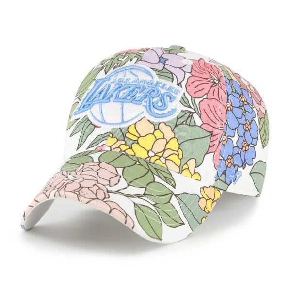 フォーティーセブン レディース アクセサリー 帽子 Womens 47 Los Angeles Lakers Florentina Clean Up Adjustable Hat White ホワイト