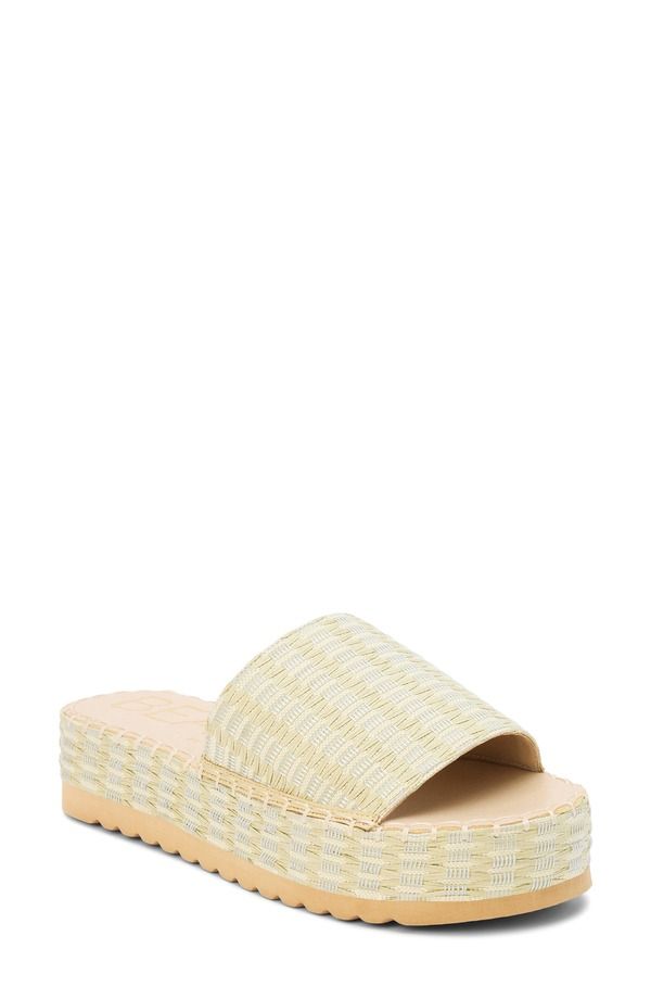ココナッツバイマッテシィ レディース シューズ サンダル プラットフォーム Coconuts by Matisse Del Mar Platform Slide Sandal Pistachio Multi Raffia マルチカラー