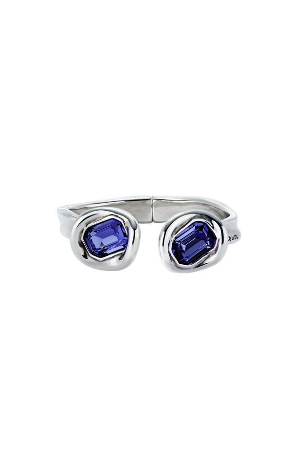 ウノデ 50 レディース アクセサリー ブレスレット・バングル・アンクレット UNODE50 Purple Crystal Rigid Bracelet Silver シルバー