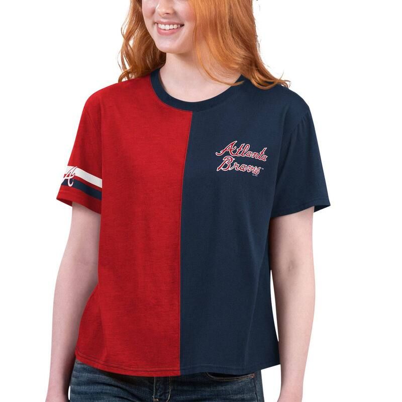 スターター レディース トップス Tシャツ Womenstarter NavyRed Atlanta Braves Power Move TShirt Brv Navy ネイビー