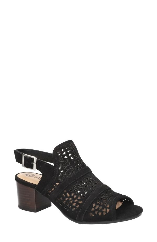 ベラヴィータ レディース シューズ ヒール サンダル Bella Vita Marti Slingback Sandal Blackidsuede Leather ブラック