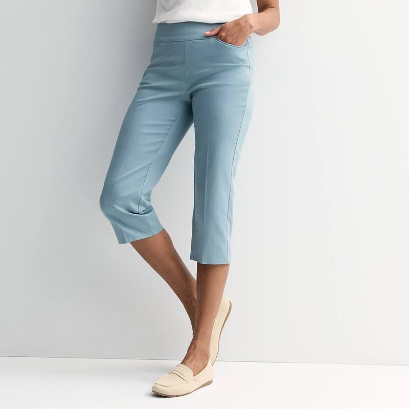 クロフト＆バロー レディース ボトムス カジュアルパンツ キャップ Womens Croft Barrow Effortless PullOn Capris Lazy Lagoon