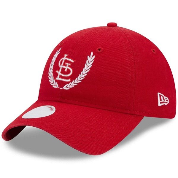 ニューエラ レディース アクセサリー 帽子 Womens New Era Red St Louis Cardinals Leaves 9TWENTY Adjustable Hat Red レッド