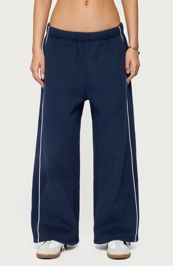 アディクテッド レディース ボトムス カジュアルパンツ スウェットパンツ EDIKTED Autumn Sweatpants Navy ネイビー