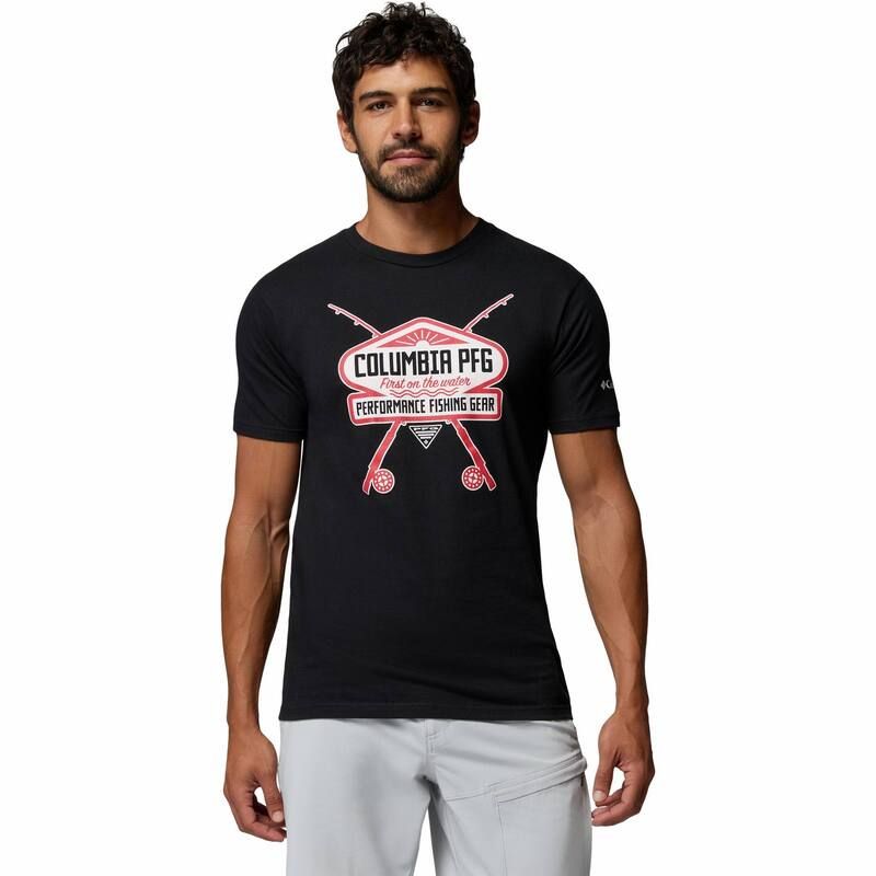 コロンビア レディース トップス Tシャツ グラフィック Mens Columbia Short Sleeve Performance Fishingear Graphic Tee Black ブラック 6,376円