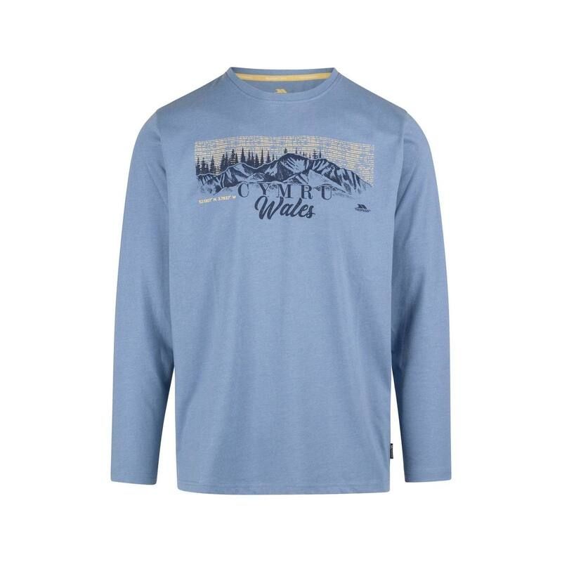 トレスパス レディース トップス Tシャツ プリント 長袖 Trespass Mens Kulam Printed LongSleeved TShirt Denim Blue Marl マール
