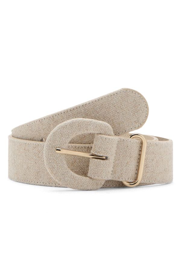 マンゴ レディース アクセサリー ベルト コットン リネン MANGO Cotton Linen Belt Beige ベージュ