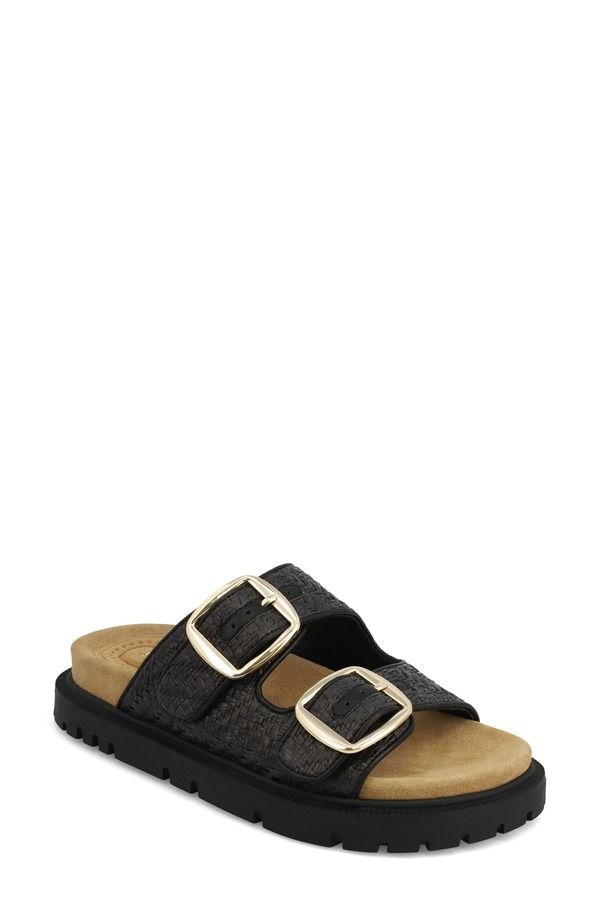 ミア レディース シューズ サンダル プラットフォーム MIA Monica Platform Slide Sandal Black ブラック