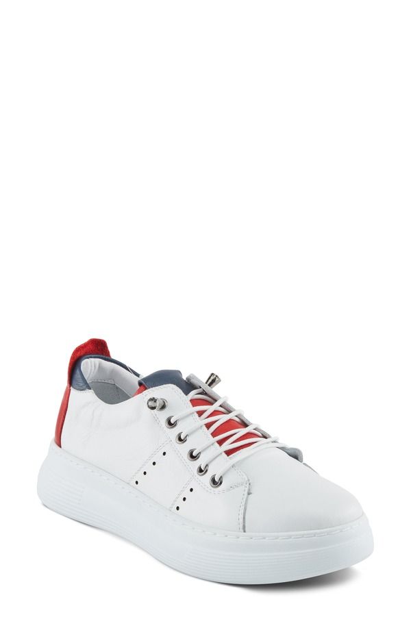 スプリングステップ レディース シューズ スニーカー Spring Step France Sneakered Multi レッド