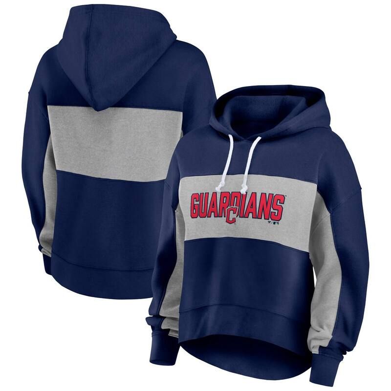 ファナティクス レディース トップス Tシャツ パーカー Womens Fanatics Branded Navy Cleveland Guardians Filled Stat Sheet Pullover Hoodie Grd Navy ネイビー