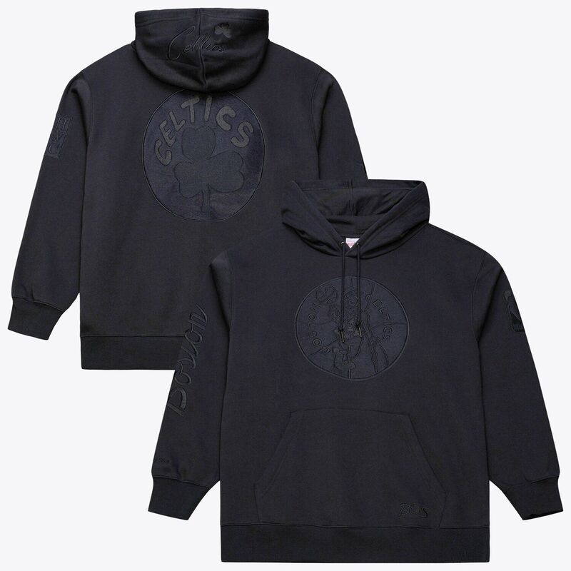 ミッチェルネス レディース トップス Tシャツ フリース パーカー Mens Mitchell Ness Black Boston Celtics Phantom Fleece Hoodie Cel Black ブラック